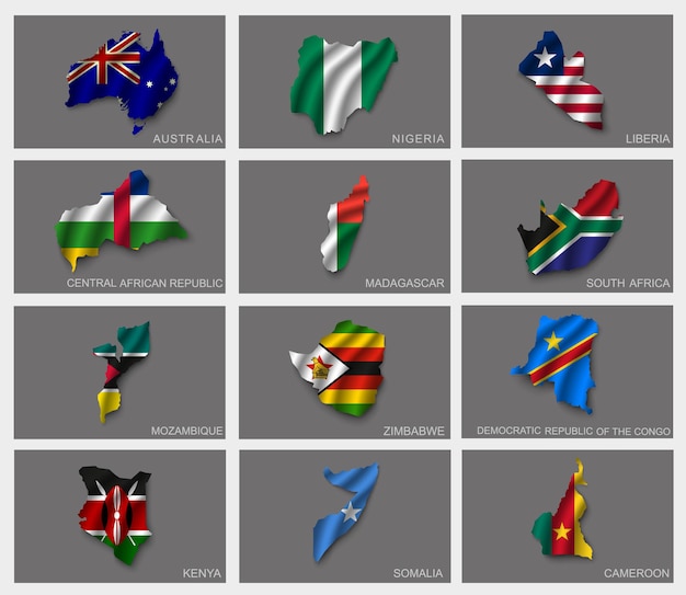 Set of flags.