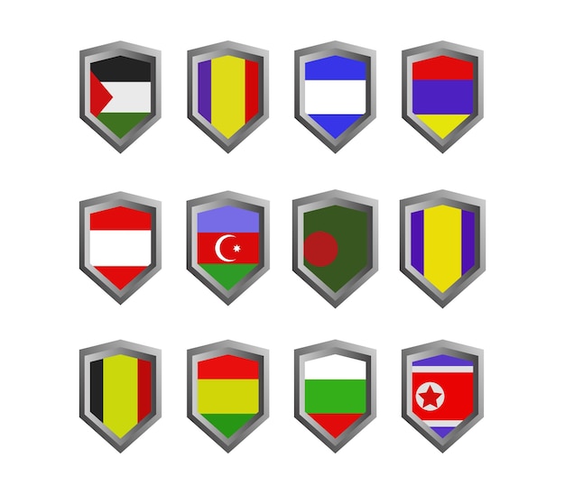 Set of flags