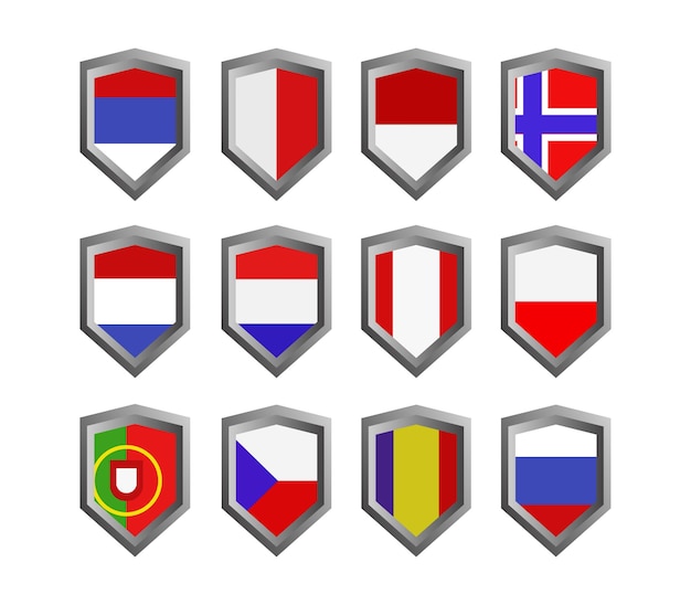 Set of flags