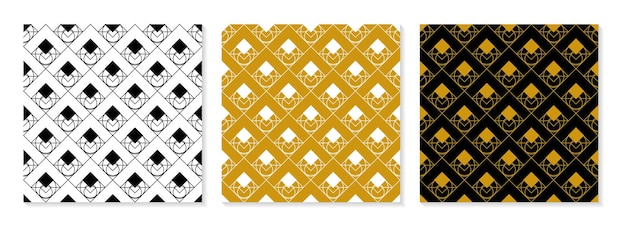 Set of flat design elegant pattern collection