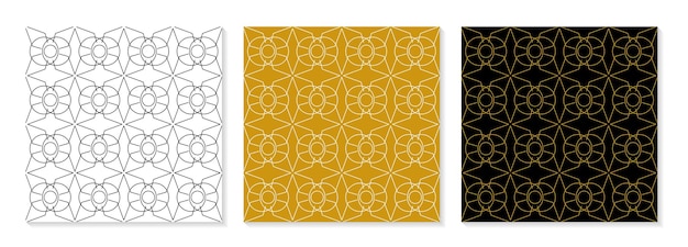 Set of flat design elegant pattern collection
