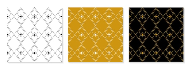 Set of flat design elegant pattern collection