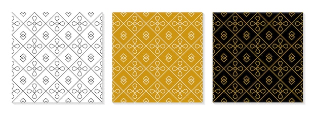 Set of flat design elegant pattern collection