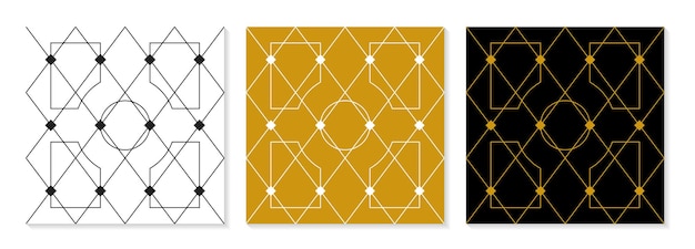 Set of flat design elegant pattern collection