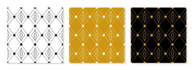 Set of flat design elegant pattern collection