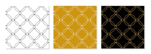 Set of flat design elegant pattern collection