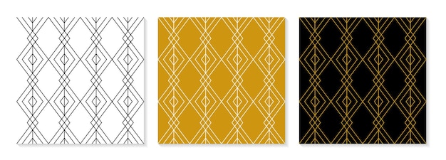 Set of flat design elegant pattern collection