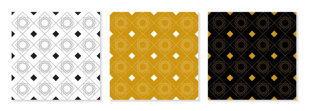 Set of flat design elegant pattern collection