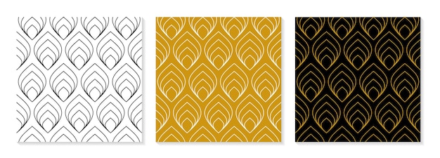 Vector set of flat design elegant pattern collection