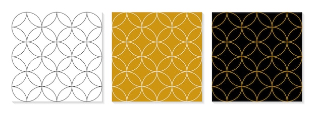 Set of flat design elegant pattern collection