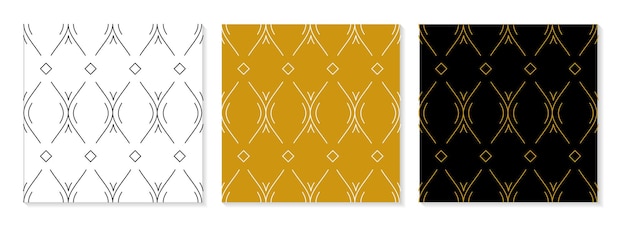 Set of flat design elegant pattern collection