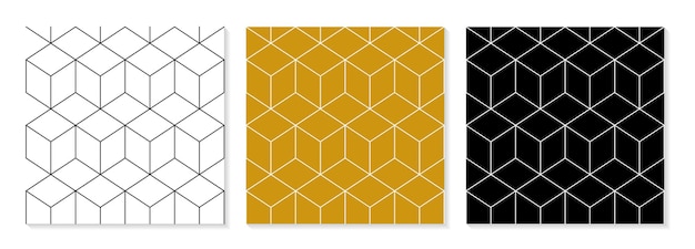 Set of flat design elegant pattern collection