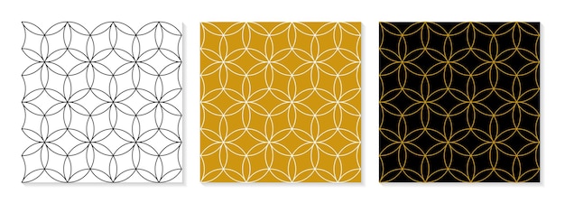 Vector set of flat design elegant pattern collection