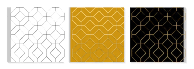 Set of flat design elegant pattern collection