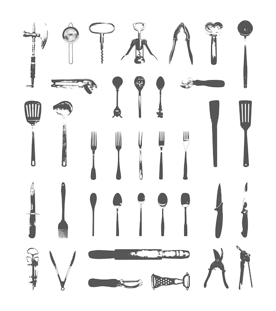 A set of flatware