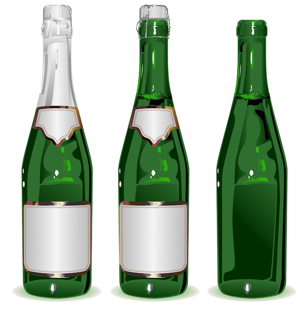 Set fles champagne