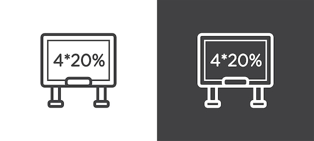 Set of Flip Chart Billboard Icons Vector Icons of Data Presentation Sheet for all Purposes Business Web Mobile or Print