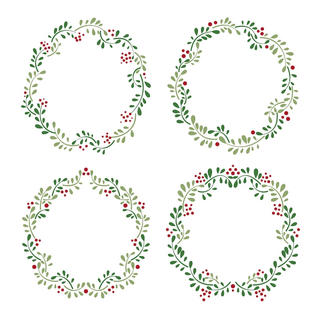 Set of floral frames