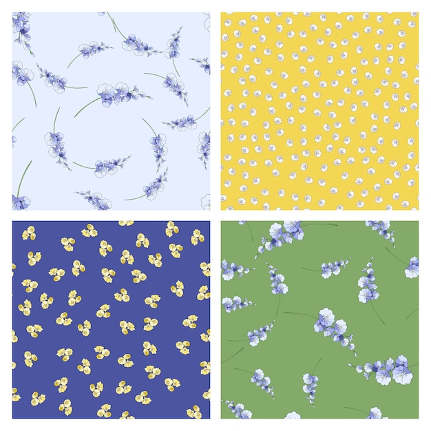 꽃 원활한 패턴의 집합