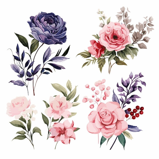 Set flower bouquet collection