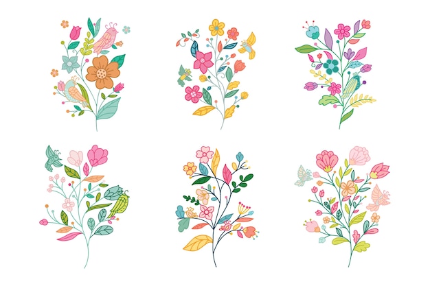 Set of Flower Design