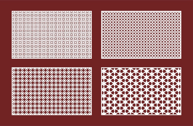 Cncレーザーカッティングのための花のパターンのセット