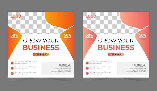 A set of flyers for a business