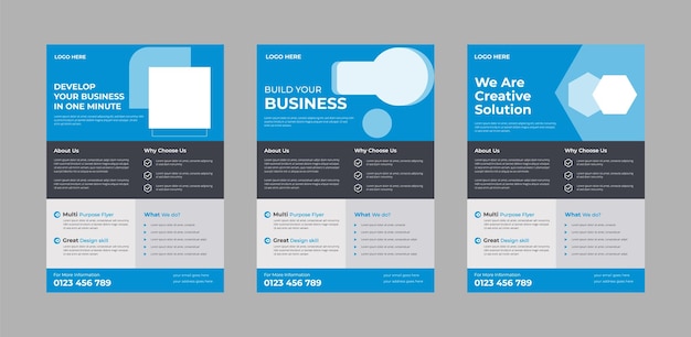 A set of flyers for a business