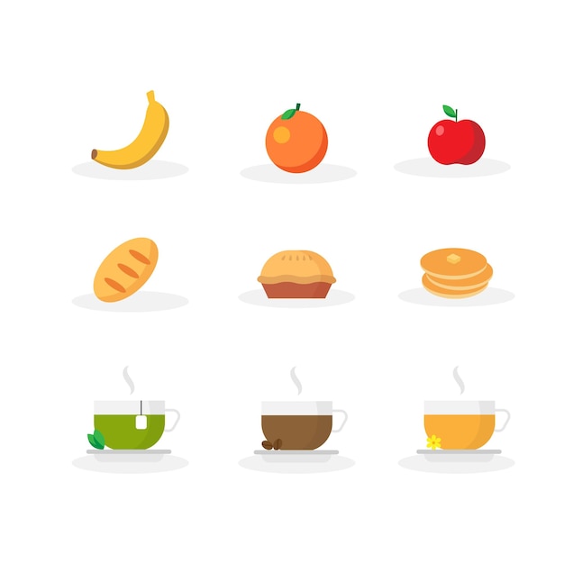 Set of food elements