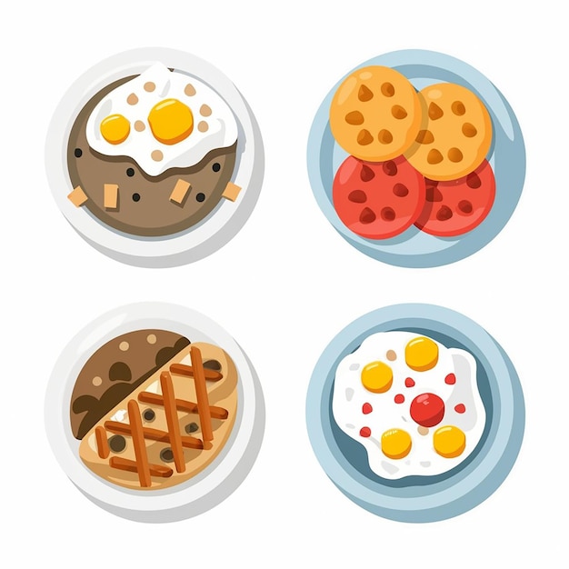 Set of food icon on a white background