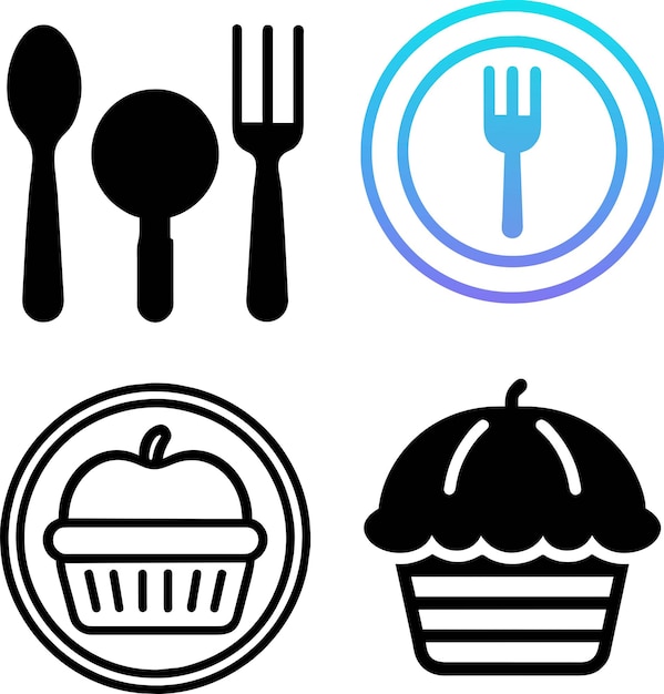 Vector set of food icon