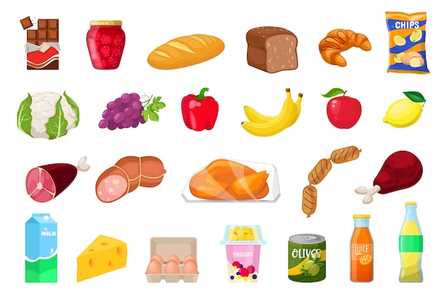 Vector set of food