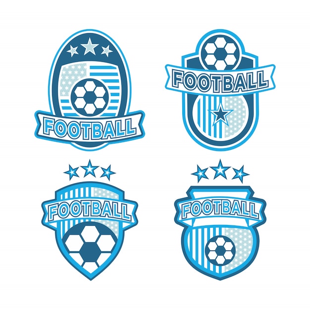 set of football logo