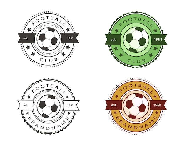 Set of football soccer logo