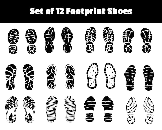 Vector set of footprint