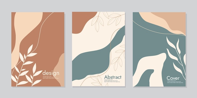 Vector a set of four brochures with the title'abstract design '