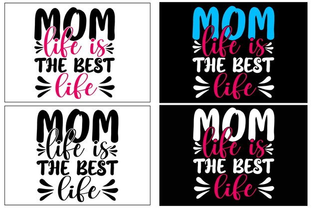 A set of four signs for mom life is the best life.