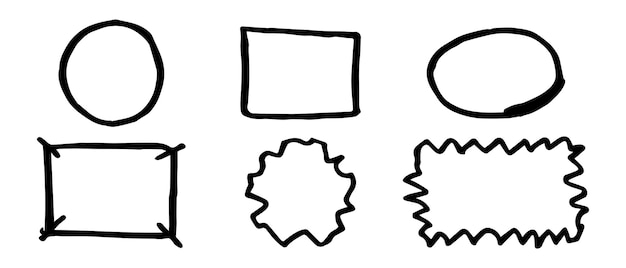 Impostare cornice e cerchio doodle per riferimento di progettazione