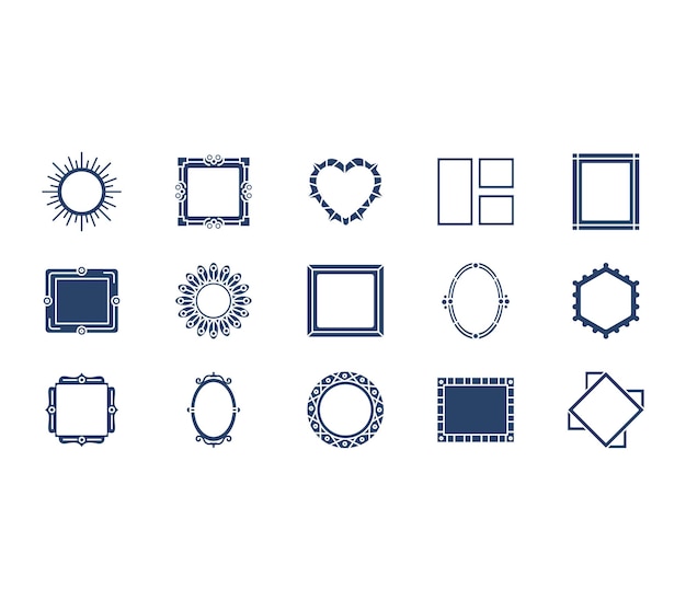 Vector set of frame icon set