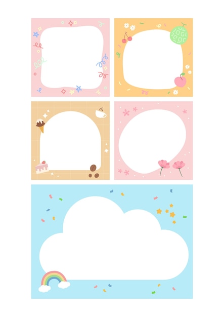 set of frame vector illustration