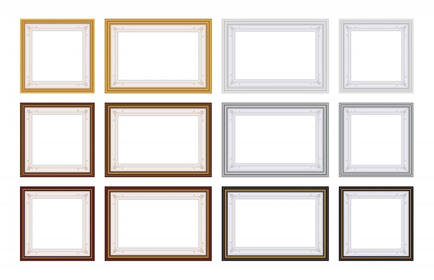 Set of frame vector con uno spazio vuoto per la tua immagine