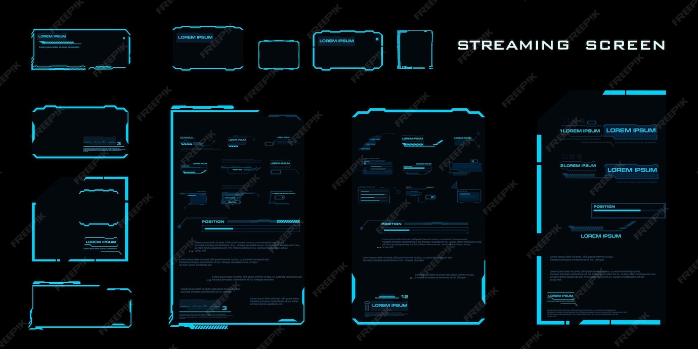 Premium Vector Set of frames callouts and titles modern dialog hud