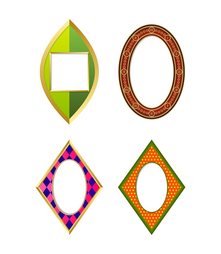 वेक्टर set of frames and mirrors