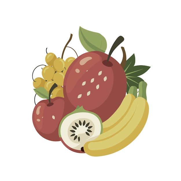 Vector set of fruits vector art