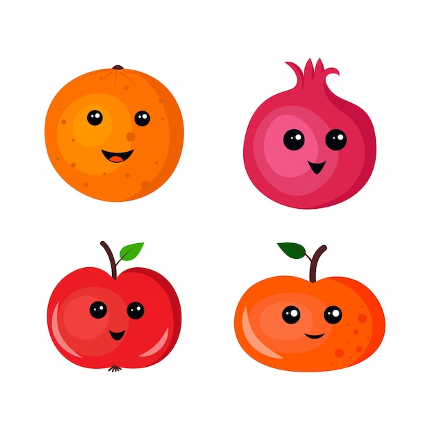 Vector set of fruits