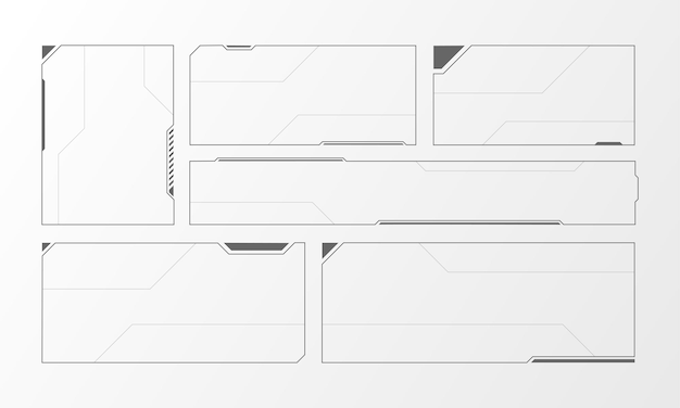 Set of futuristic hud elements