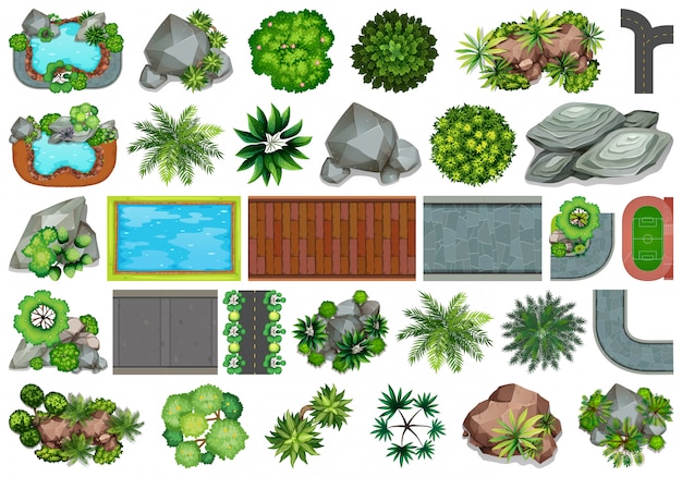 Vector set of garden for decoration