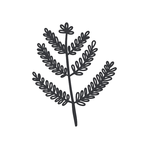 set of garden outlines in black element