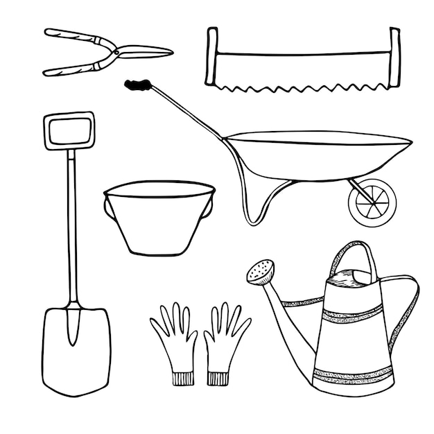 Set of garden tools