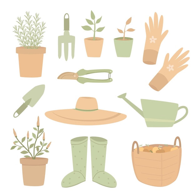 Set of gardening tools